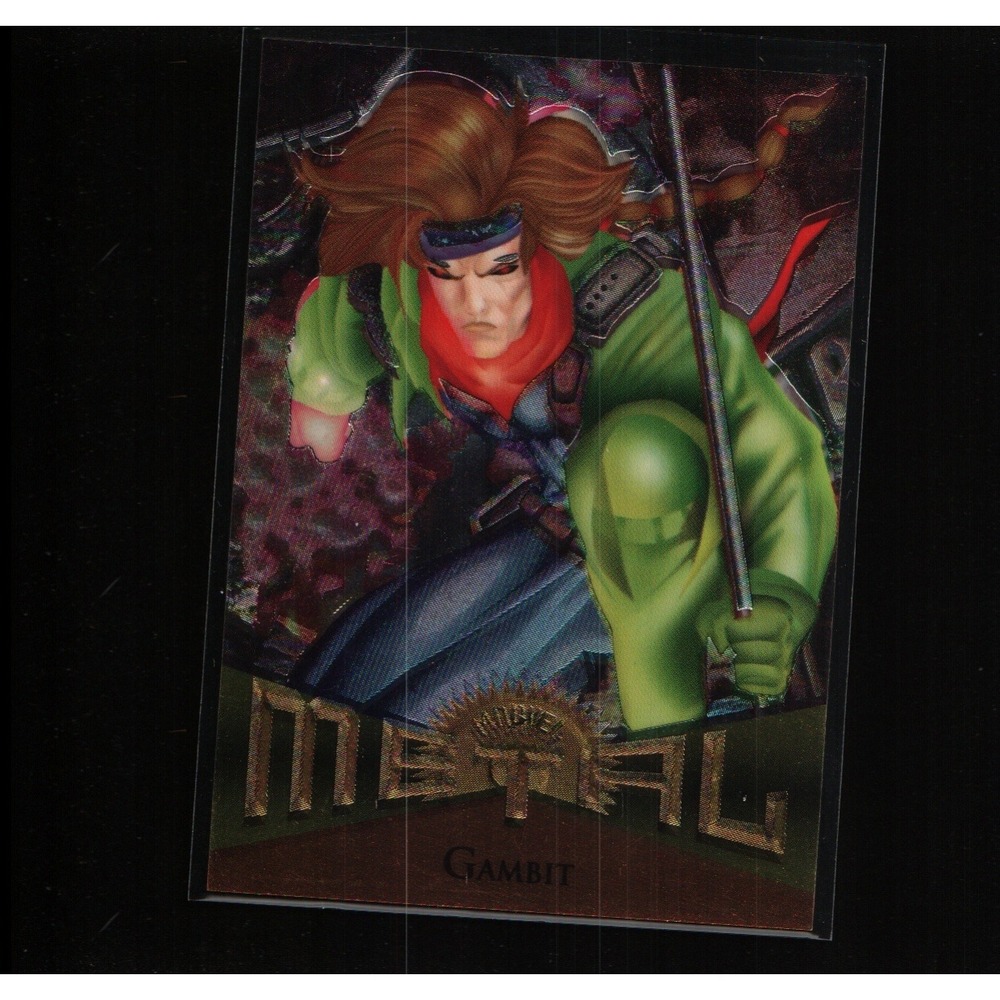 1995 Fleer Marvel Metal Gambit #4 Base Set Trading Card X-Men X-Ternals